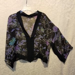 Sheer kimono jacket